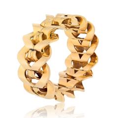  Bvlgari Bulgari BVLGARI 18K ROSE GOLD HEAVY LINK WEAVE BRACELET - 3413729