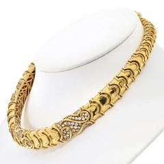  Bvlgari Bulgari BVLGARI 18K YELLOW GOLD 5 00CTTW DIAMOND CHOKER NECKLACE - 3008095