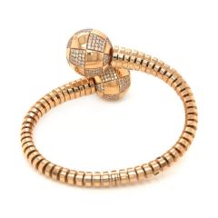  Bvlgari Bulgari BVLGARI 18K YELLOW GOLD GIANNI ENIGMA DIAMOND BYPASS BRACELET - 1721189