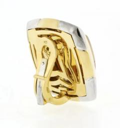  Bvlgari Bulgari BVLGARI 18KT YELLOW AND WHITE GOLD PYRAMID CITRINE EARRINGS - 3386853