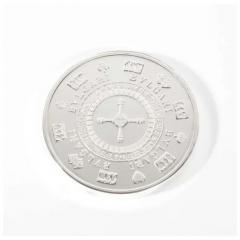  Bvlgari Bulgari BVLGARI Bulgari Sterling Silver Oversized Casino Paperweight Coin Vegas  - 3899563