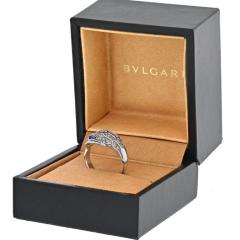  Bvlgari Bulgari BVLGARI SERPENTI 18K WHITE GOLD VIPOR SNAKE SAPPHIRE EYES RING - 3218480