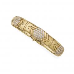  Bvlgari Bulgari Bulgari 18K Gold and Diamond Parentesi Bracelet - 4167999