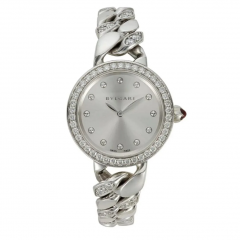  Bvlgari Bulgari Bulgari 31mm Catene Watch with 18k White Gold and Diamond Link Strap - 3628162