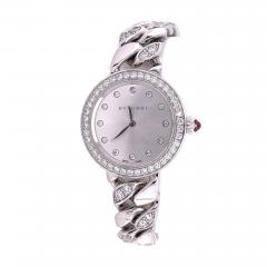  Bvlgari Bulgari Bulgari 31mm Catene Watch with 18k White Gold and Diamond Link Strap - 3633619