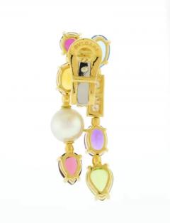  Bvlgari Bulgari Bulgari Allegra Multi color Gemstone Double Row Drop Earrings - 4211590