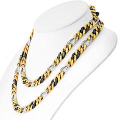  Bvlgari Bulgari Bvlgari 18K Two Tone Vintage Diamond Link Necklace - 3958033