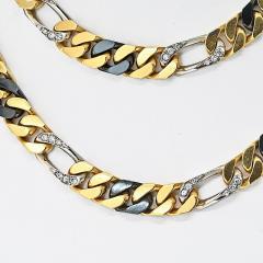  Bvlgari Bulgari Bvlgari 18K Two Tone Vintage Diamond Link Necklace - 3958035