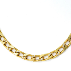  Bvlgari Bulgari Bvlgari 18K Yellow Gold 1960s Diamond Link 18 inches Necklace - 3747370