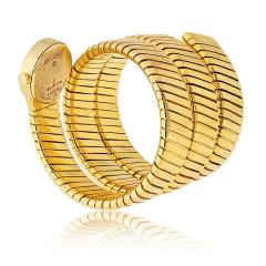  Bvlgari Bulgari Bvlgari 18K Yellow Gold BB 19 1T Vintage Serpenti Black Dial Watch - 4084633