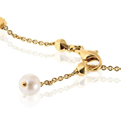  Bvlgari Bulgari Bvlgari 18K Yellow Gold Lycea Pearl Chain 33 Inches Long Necklace - 4148026