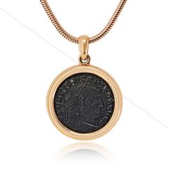  Bvlgari Bulgari Bvlgari 18K Yellow Gold Monete Carthago Severus AD 305 306 Necklace - 4509420