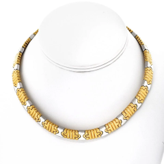  Bvlgari Bulgari Bvlgari 18K Yellow Gold Silver Necklace - 3964490