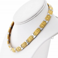  Bvlgari Bulgari Bvlgari 18K Yellow Gold Silver Necklace - 3964491