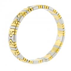  Bvlgari Bulgari Bvlgari 18K Yellow Gold Stainless Steel Vintage Parentesi Cuff Bracelet - 4648745