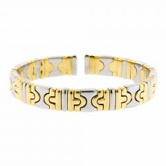  Bvlgari Bulgari Bvlgari 18K Yellow Gold Stainless Steel Vintage Parentesi Cuff Bracelet - 4649433