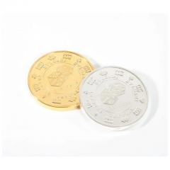  Bvlgari Bulgari Bvlgari Bulgari Sterling Silver Gilt Oversized Casino Paperweight Coin Vegas  - 3899544