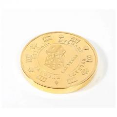  Bvlgari Bulgari Bvlgari Bulgari Sterling Silver Gilt Oversized Casino Paperweight Coin Vegas  - 3899545