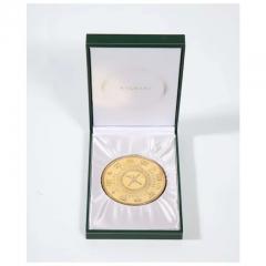  Bvlgari Bulgari Bvlgari Bulgari Sterling Silver Gilt Oversized Casino Paperweight Coin Vegas  - 3899550