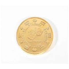  Bvlgari Bulgari Bvlgari Bulgari Sterling Silver Gilt Oversized Casino Paperweight Coin Vegas  - 3899553