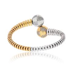  Bvlgari Bulgari Bvlgari Bypass Enigma Diamond Spinning Bracelet - 4446499