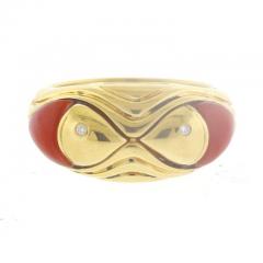  Bvlgari Bulgari Bvlgari Coral and Diamond Fish Ring - 4722668