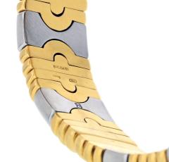  Bvlgari Bulgari Bvlgari Parentesi 18K Yellow Gold Hematite Bangle Bracelet - 4642083