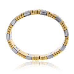  Bvlgari Bulgari Bvlgari Parentesi 18K Yellow Gold Hematite Bangle Bracelet - 4642084