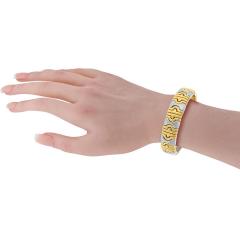  Bvlgari Bulgari Bvlgari Parentesi 18K Yellow Gold Hematite Bangle Bracelet - 4642087