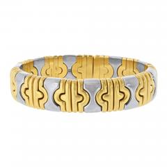  Bvlgari Bulgari Bvlgari Parentesi 18K Yellow Gold Hematite Bangle Bracelet - 4642446