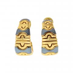  Bvlgari Bulgari Bvlgari Parentesi 18K Yellow Gold Hoop Earrings - 4642445