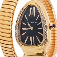  Bvlgari Bulgari Bvlgari Serpenti 18K Rose Gold SP P35G Black Dial Diamond Bezel Ladies Watch - 4406659