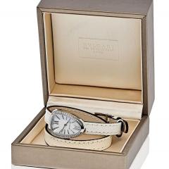  Bvlgari Bulgari Bvlgari Serpenti Stainless Steel Quartz White Dial Diamond Ladies Watch - 4642096