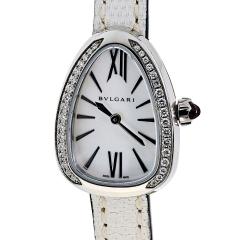  Bvlgari Bulgari Bvlgari Serpenti Stainless Steel Quartz White Dial Diamond Ladies Watch - 4642097