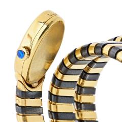  Bvlgari Bulgari Serpenti 18K YG Blackened Steel Circa 1965 Jaeger LeCoultre Manual Watch - 4642108
