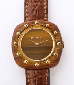  Bvlgari Bulgari Vintage Bulgari 18 Karat Gold and Wood Wristwatch circa 1970 - 1202179