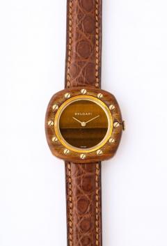  Bvlgari Bulgari Vintage Bulgari 18 Karat Gold and Wood Wristwatch circa 1970 - 1202180