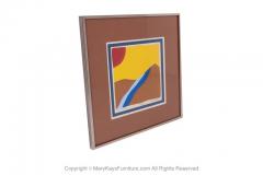  C Daniel Gelakoska Mid Century Abstract Silkscreen C Daniel Gelakoska Framed - 2954444