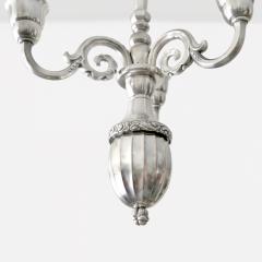  C G Hallberg ELIS BERGH 3 ARM SILVER PLATED CHANDELIER FOR C G HALLBERG SWEDEN - 2979950