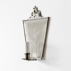  C G Hallberg PAIR OF SWEDISH GRACE POLISHED PEWTER SCONCES BY C G HALLBERG STOCKHOLM  - 3408113