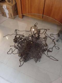  C sar French Mid Century Coffee Table Sculpture in Compressed Copper Bronze Cesar - 1830055