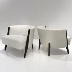  CF Modern by Irwin Feld Pair of Bespoke Boucle Hudson Chairs - 2395499