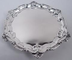  CJ Vander Ltd English Georgian Sterling Silver Shell Scroll Salver 1934 - 4543036