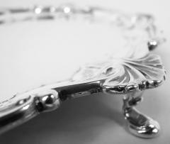  CJ Vander Ltd English Georgian Sterling Silver Shell Scroll Salver 1934 - 4543039