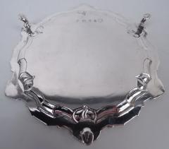  CJ Vander Ltd English Georgian Sterling Silver Shell Scroll Salver 1934 - 4543041