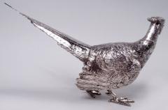  CJ Vander Ltd Pair of Traditional English Sterling Silver Pheasants 1966 - 3984090