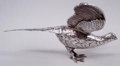  CJ Vander Ltd Pair of Traditional English Sterling Silver Pheasants 1966 - 3984091