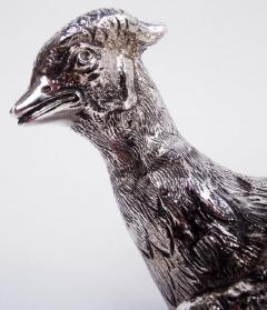  CJ Vander Ltd Pair of Traditional English Sterling Silver Pheasants 1966 - 3984095
