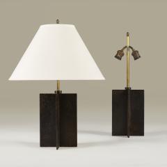  COMTE Pair of Jean Michel Frank Croisillon iron Lamps by Comte Argentina c 1935 - 4523241
