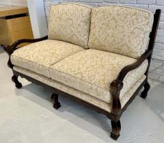  Cal Mode Cal Mode Rustic Dark Oak French Country Down Filled Settee Sofa - 3244926